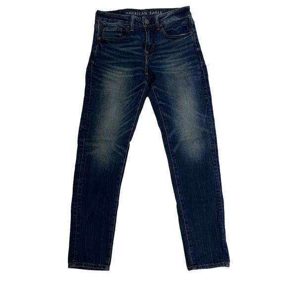 AMERICAN EAGLE Men's 29x30 Next Level Airflex Skinny Denim Jeans Blue - Picture 1 of 12
